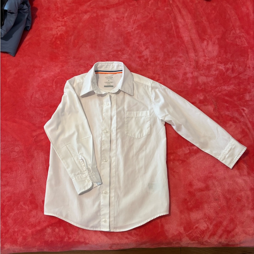 French Toast White Button Down Shirt Versatile Design